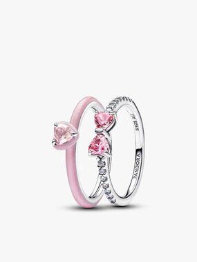 Pandora Think Pink Ring Set